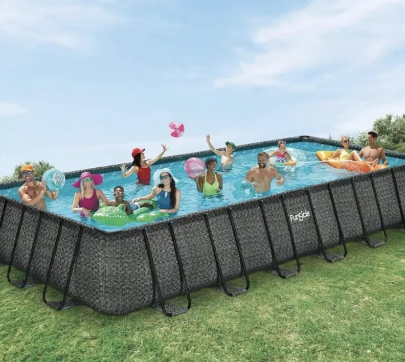 Funsicle 24 Ft Oasis Designer Lap Above Ground Pool w/ Pump