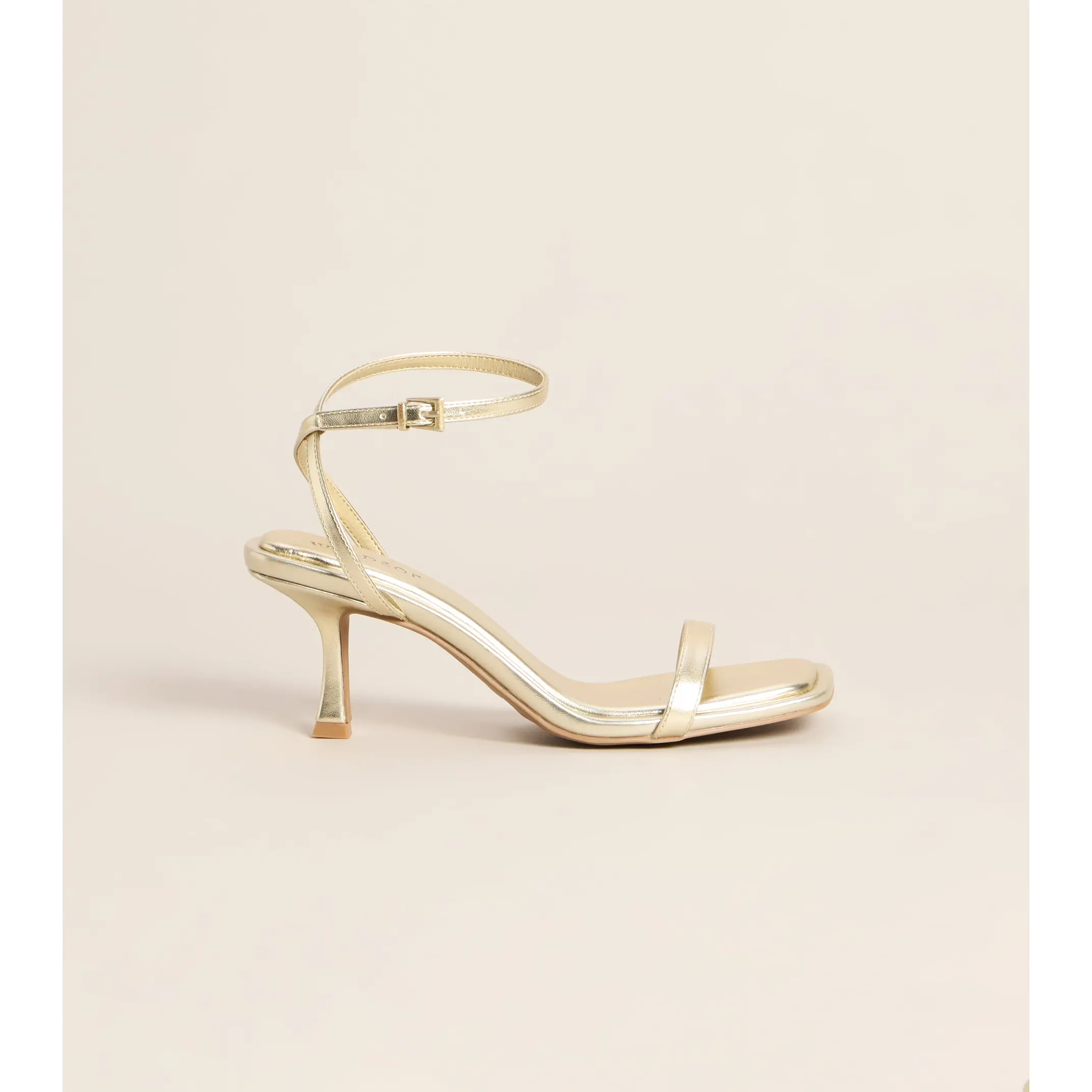 Silver Lining Strappy Kitten Heels