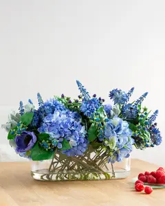 11" Rhapsody" Blue Arrangement, Width 12", Unlit by Balsam Hill 11" Rhapsody" Blue Arrangement, Width 12", Unlit by Balsam Hill