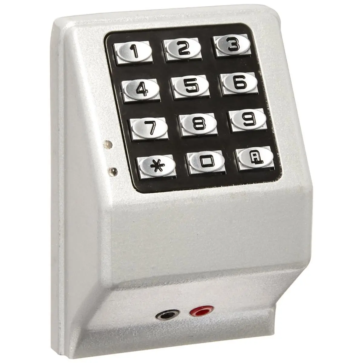 Alarm Lock DK3000MS Trilogy Electronic Digital Keypad - Metallic Silver, 2000 Pin User Codes, 40000 Event Audit Trail, 500 Scheduled Events, All-Metal 12-Button Design, 40,000 Event Audit Trail