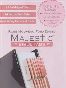 Elegant Majestic Rose Nouveau Bible Tabs, Office Index Dividers for Easy Scripture Navigation, Bible Accessories for Office Stationery & Supplies