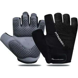 Breathable Workout Gloves for Men and Women, Padded Weight Lifting Gloves with Full Palm Protection for Grip, Exercise, Cycling, Gym,