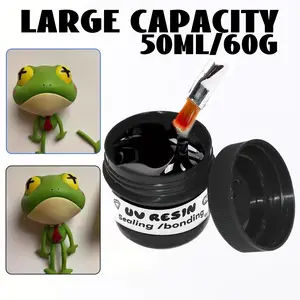 UV Curing Glue with UV Lamp, High Transparency No-Crack Adhesive, Jewelry Embedding Glue, High Viscosity Bubble-Free, DIY Crafts