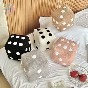 Cute 3D Dice Shaped Plush Pillow Soft Fluffy Simulation Dice Cushion for Sofa Bed and Floor Fun Creative Home Decor Pillow Multiple Color Options Unique Gift for Game Lovers and Home Decor Enthusiasts