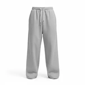 Plus Size Men's Drawstring Waist Sweatpants, Athleisure Style Regular Fit Pants with Pockets for Fall & Winter, Casual Men's Trousers, Sports Bottoms, Casual Sporty Trousers