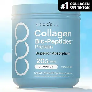 NeoCell Collagen Bio-Peptides Powder 20oz -GrassfedProtein Supplement - Advanced with 18 EssentialAminoAcids and non-essential amino acids, includingGlycine, Hydroxyproline, Proline, and Leucine, but do notincludeTryptophan