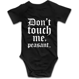 Don't Touch Me Peasant-Baby Outfit Boys Girls Romper Short Sleeve Baby Bodysuit for Boys Girls