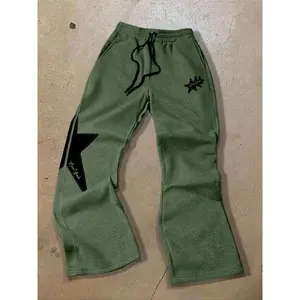 TikTok Trend New York Star Graphic Sweatpants Men's Oversized Gray Streetwear Pants Y2K Aesthetic Fall/Winter Fashion Gift Idea for Black Friday Deals Casual Street Trousers #tiktokshopblackfriday #fallfashion #winterfashion #blackfriday #gifts