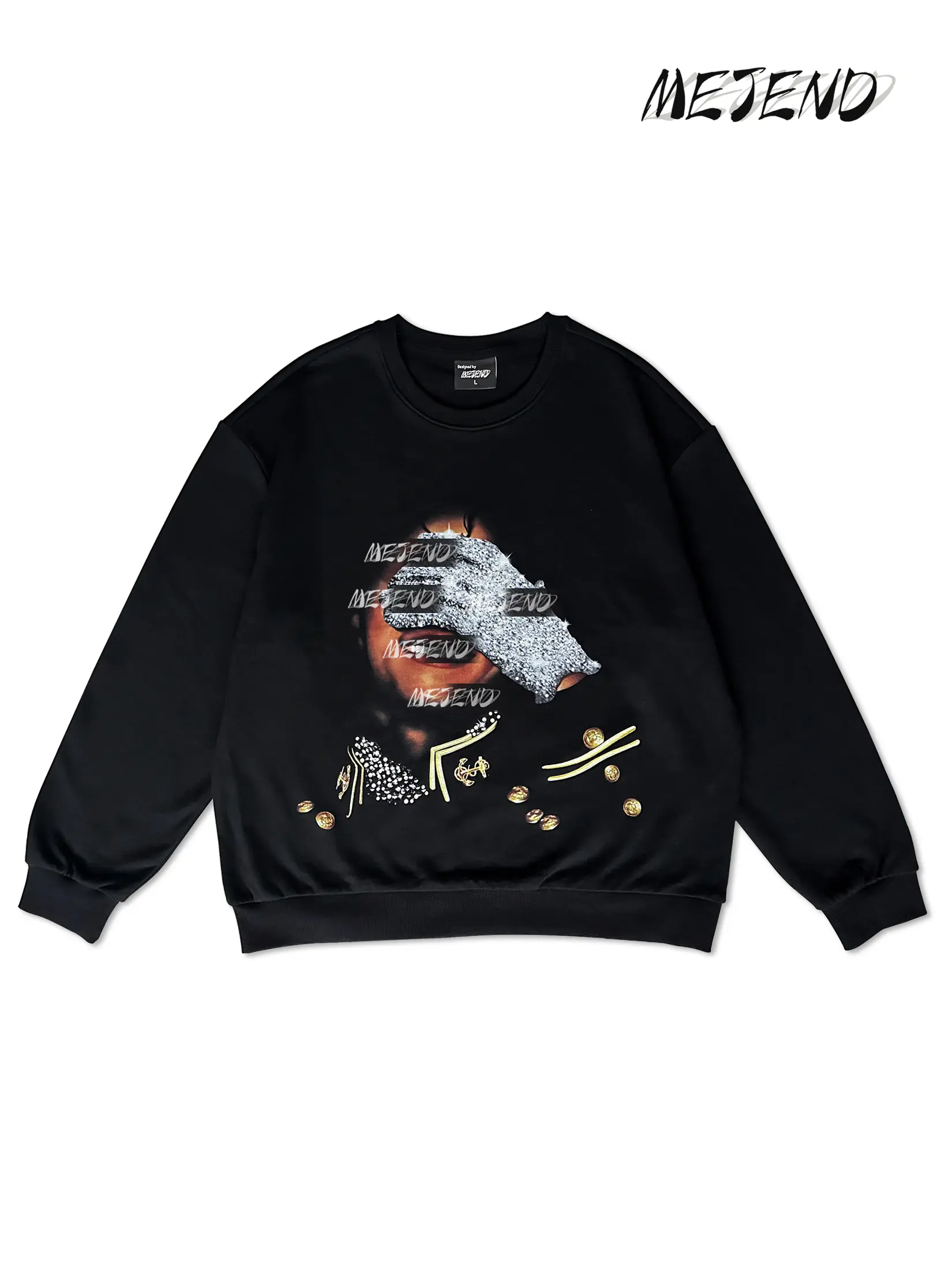 MeJend Rhinestones Graphic Tees with Diamonds, Casual Crewneck Top, Summer Streetwear Oversized Rhinestone Tshirt, Comfort Womenswear Shortsleeve shirt men gifts Gamis Tropical Fathersdaygift Prints
