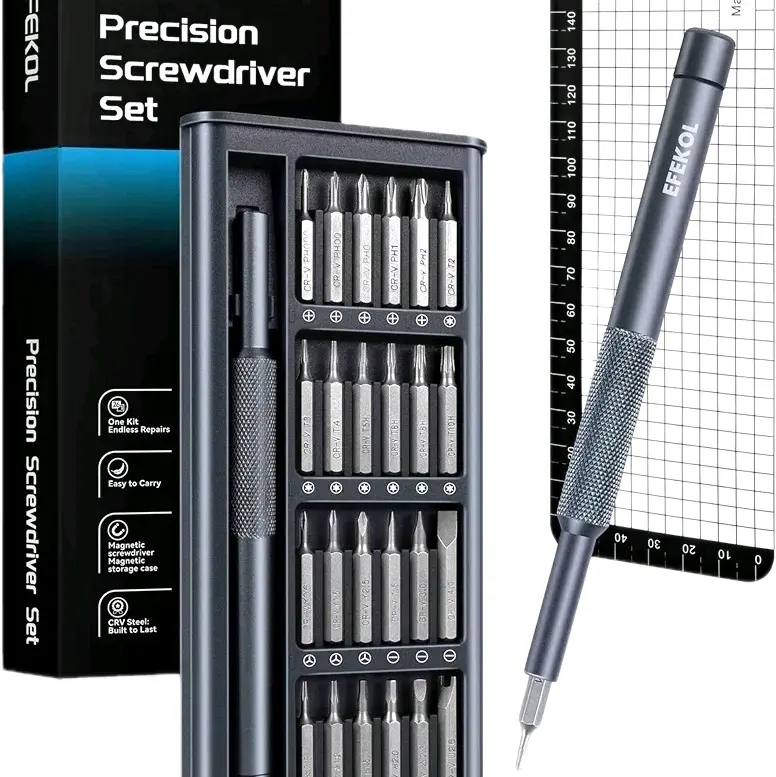 27-in-1 Precision Screwdriver Set for Electronics Repair - Torx Tool Kit for Ring Doorbell, Laptops, Switch, PS5, Xbox, MacBook, iPhone, Watches, and Glasses