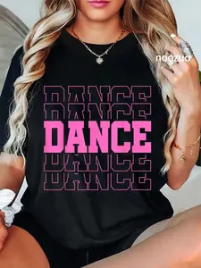 100% Cotton Retro Dance Women Girls Dancing Cute Dancer T-Shirt