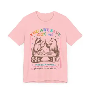 You are safe with me | lgbtq straight ally | this human will provide safe space | ally shirts | ally flag | pride merch | protect trans Hoodie, T-shirt and sweater cotton