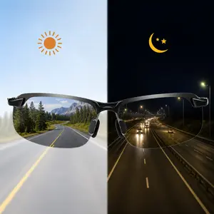 SummerVibes Driving Glasses Auto-Tinting Photochromic, Day & Night Driving Glasses with Blue Light Blocking, Scratch-Resistant Sporty Frames for Unisex Use