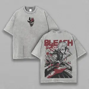 Bleach Ichigo Kurosaki Printed Unisex Washed T-Shirt81