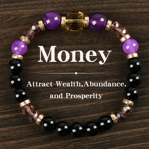 ARPURRAINA Citrine Beads Bracelet - Elegant Minimalist Bangle, Trendy Stack Bangle, Unisex Personalized Jewelry (5.9-7.87 in) with Good Luck Vibes, Meaningful Gift for Daily Wear, Bracelet Stacks Component