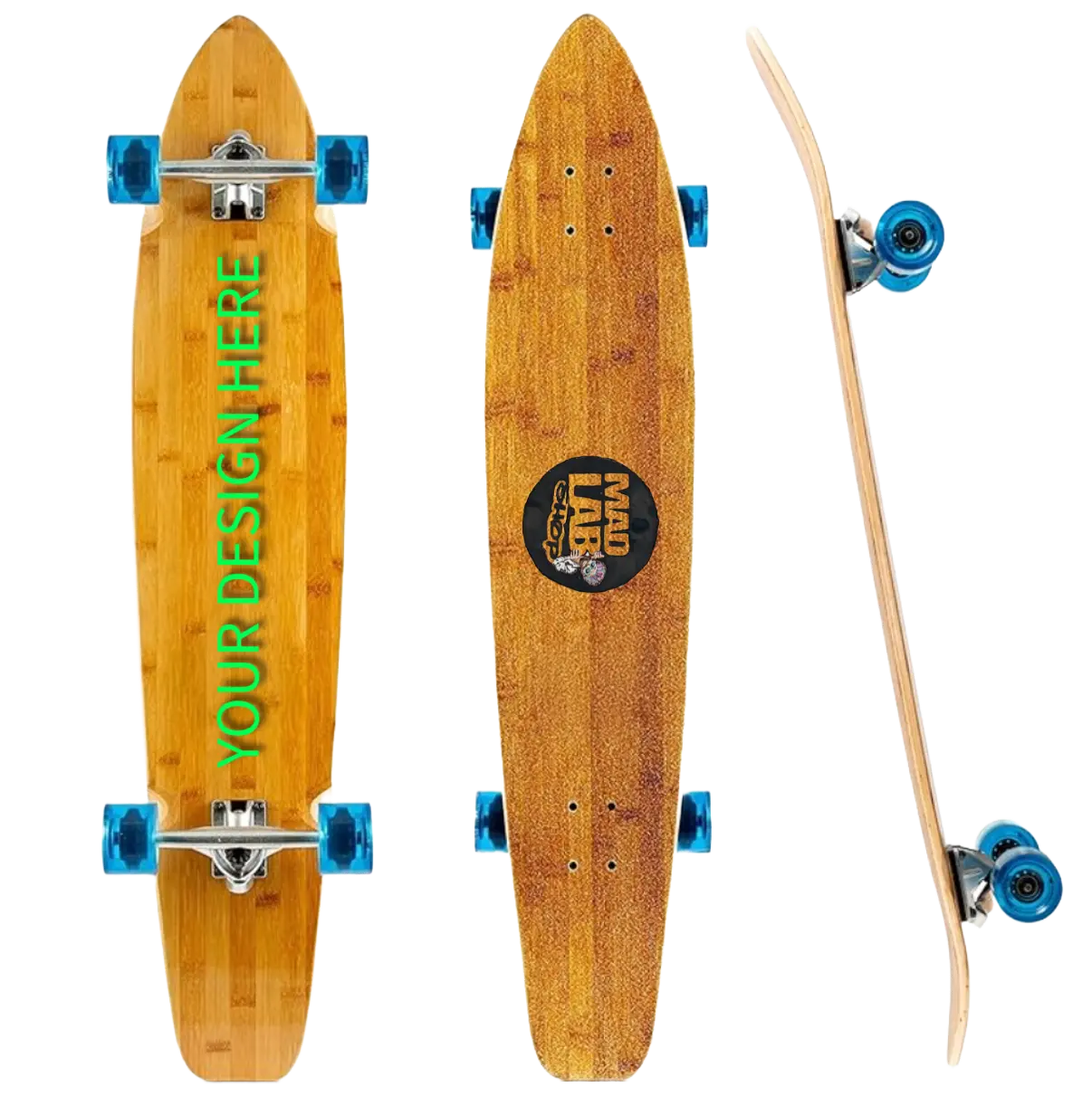 Mad Lab Custom Kicktail Cruiser Longboard 44"