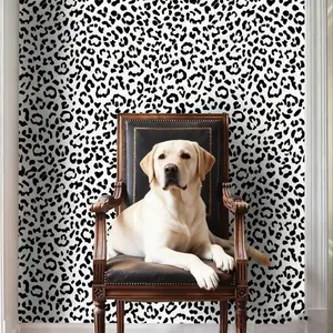 Cheetah Print Self-Adhesive Wallpaper Roll, Thick Waterproof DIY, Multiple Colors, Removable Textured Wall Paper, 17.5in X 197in