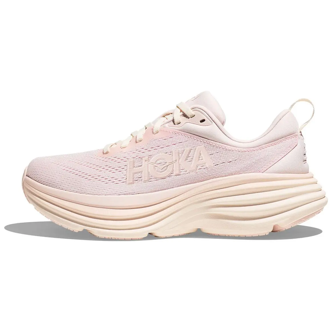 HOKA ONE ONE Bondi 8 Women's Low-Top Fabric Running Shoes for Urban Commuting and Leisure, Featuring Comfort and Style in Pink Trending Shoes, House White Official Shoes to Get / Maison Mihara