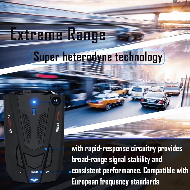 Dual Mode On-Board Safety Device – Voice Alerts + LED Display, Universal 12V Plug-and-Play for City & Highway Driving, Car Essential