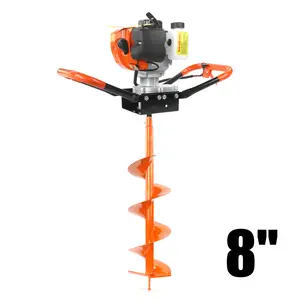 NEOTEC 52CC 2-Stroke Gas Powered Earth Auger Post Fence Hole Digger,Multiple sizes of Auger Drill Bits to choose from, for Garden & Lawn Use