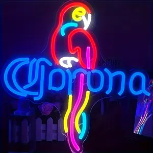 Serbasic RGB LED Neon Sign, 15.3x14.9in Wall-Mounted, USB-Powered, Dimmable Brightness, ON/OFF Switch, Home Decor for Living Room, Bar, Led Neon Lights