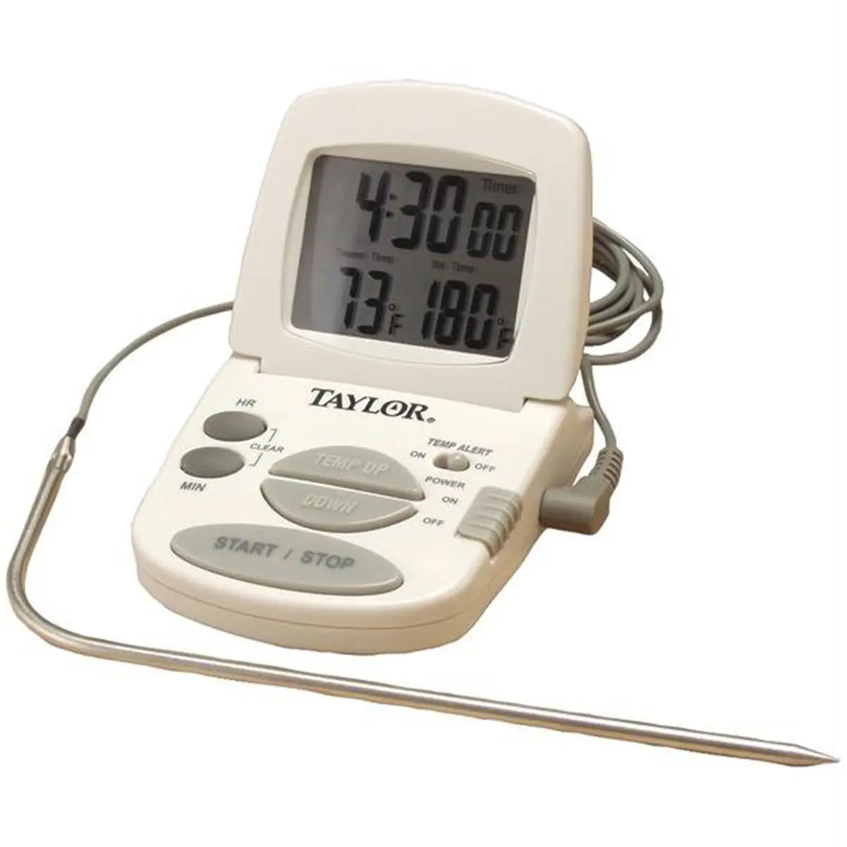 212 MAIN 1470N Digital Meat Thermometer - Home Kitchen Gadgets with LCD Display, Built-in Timer, Dual Temp Functionality