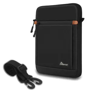 Tablet Sleeve Bag Carrying Case - 12.9 Inch with Pockets, Fits iPad Pro 12.9 M2/M1, Surface Laptop Go 12.4", Galaxy Tab S8+/S9+ - Black Storage Tech Accessories Computer Durability Protection Adjustable