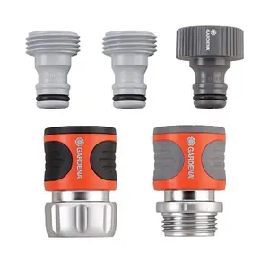 212 MAIN 39042-BK Garden Hose Quick Connect Kit with 0.62 in. and 0.5 in. Connections, Metal Build