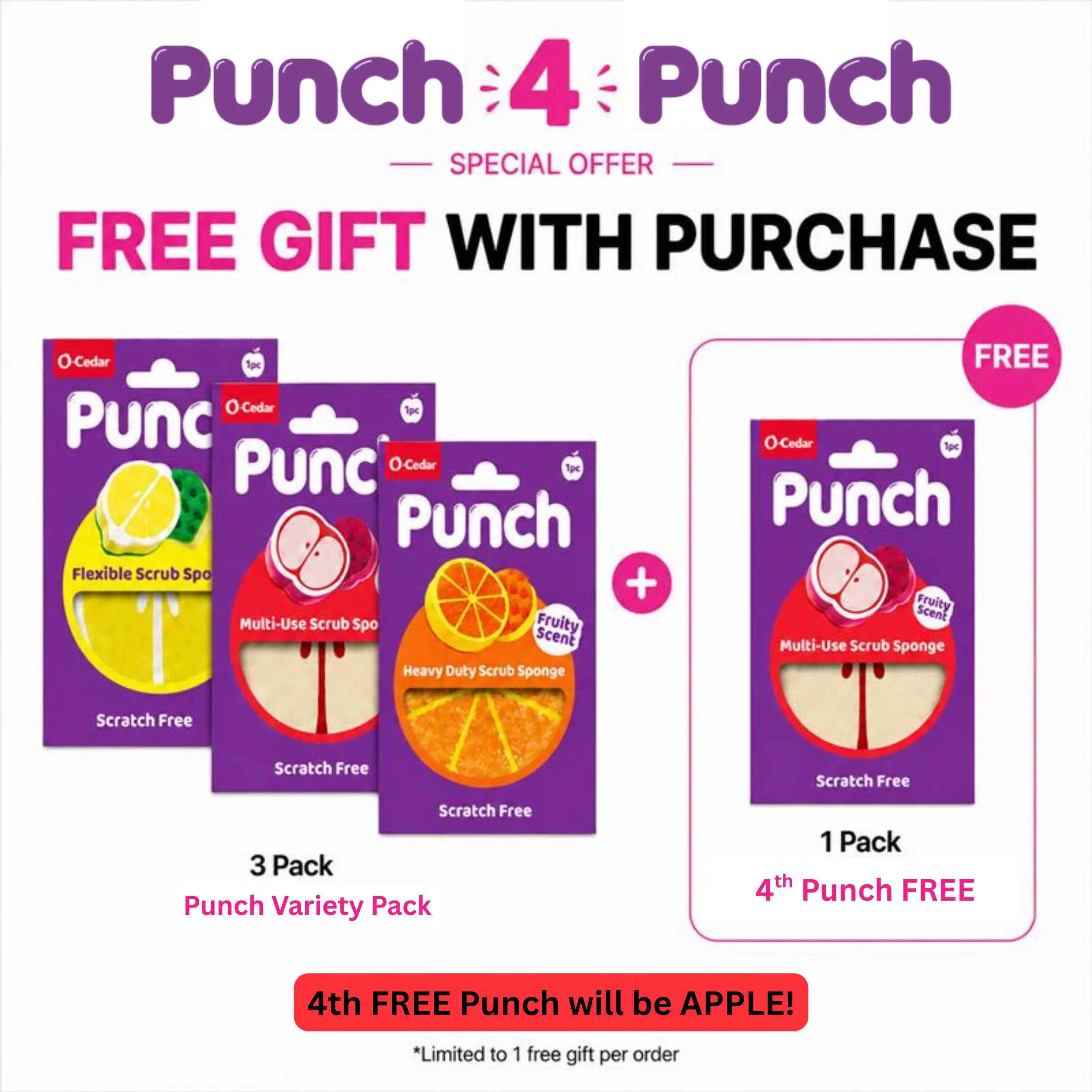 O-Cedar Punch Scrub Sponges O-Cedar Punch Scrub Sponges