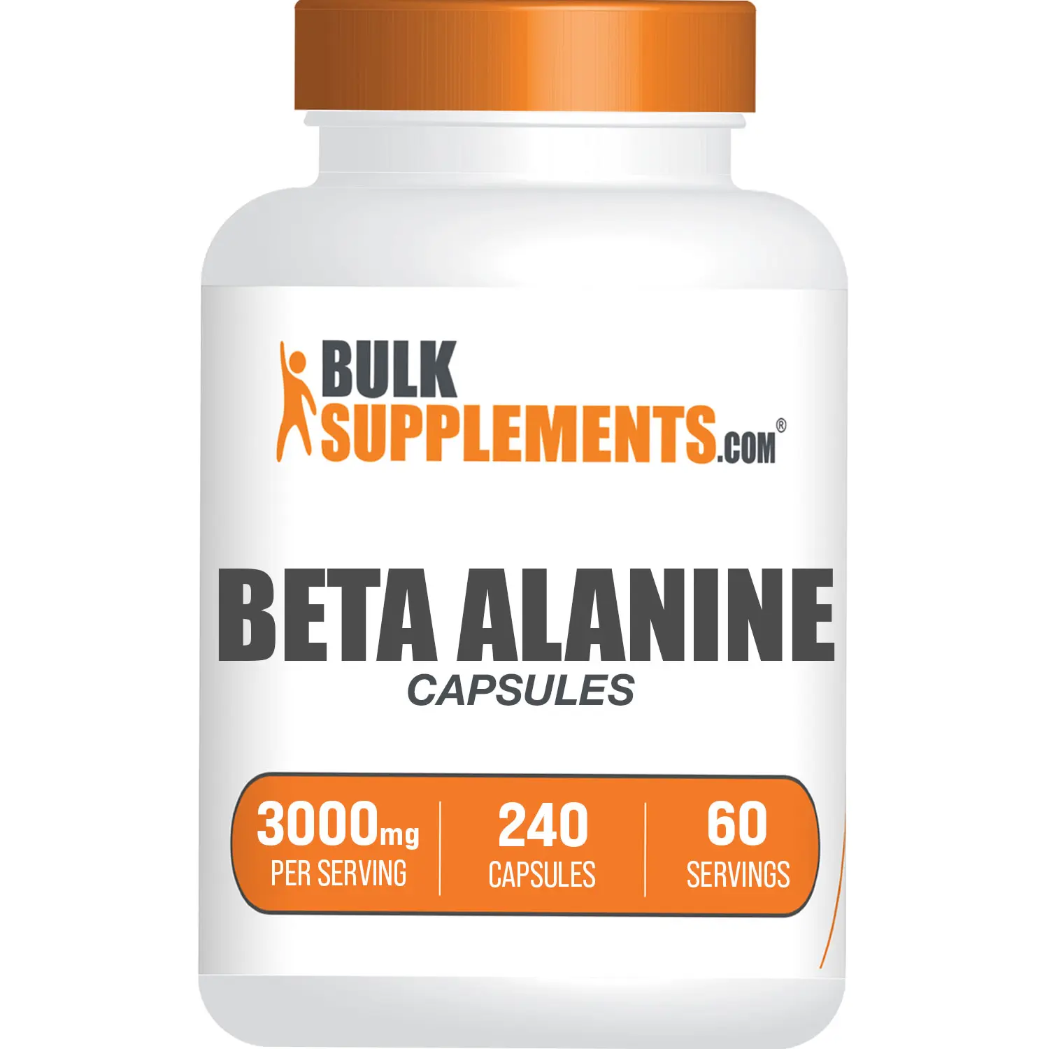 BulkSupplements Beta Alanine Capsules - Workout - Amino Acids - Protein - 240 Capsules - 3000mg per Serving