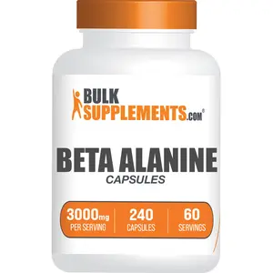 BulkSupplements Beta Alanine Capsules - Workout - Amino Acids - Protein - 240 Capsules - 3000mg per Serving BulkSupplements Beta Alanine Capsules - Workout - Amino Acids - Protein - 240 Capsules - 3000mg per Serving