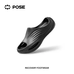 POSE Relax Air Recovery Slides for Post-Workout, Foot Massage Pods Sandals with Removable Insole, Plantar Fasciitis Relief Athletic Slides for Men and Women