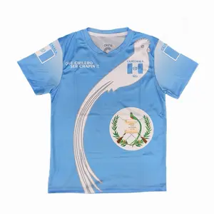Sky Blue Guatemala Quetzal Jersey - Official Team Edition with Quetzal Logo and National Colors