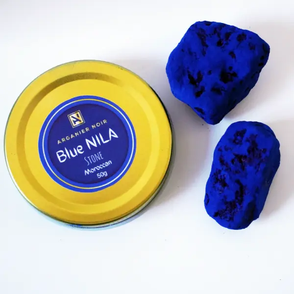 Blue Nila Stone Authentic Moroccan Saharian Indigo Nila Best Natural Skin Ritual for Radiant Skin. Nourish and Even Skin Tone.