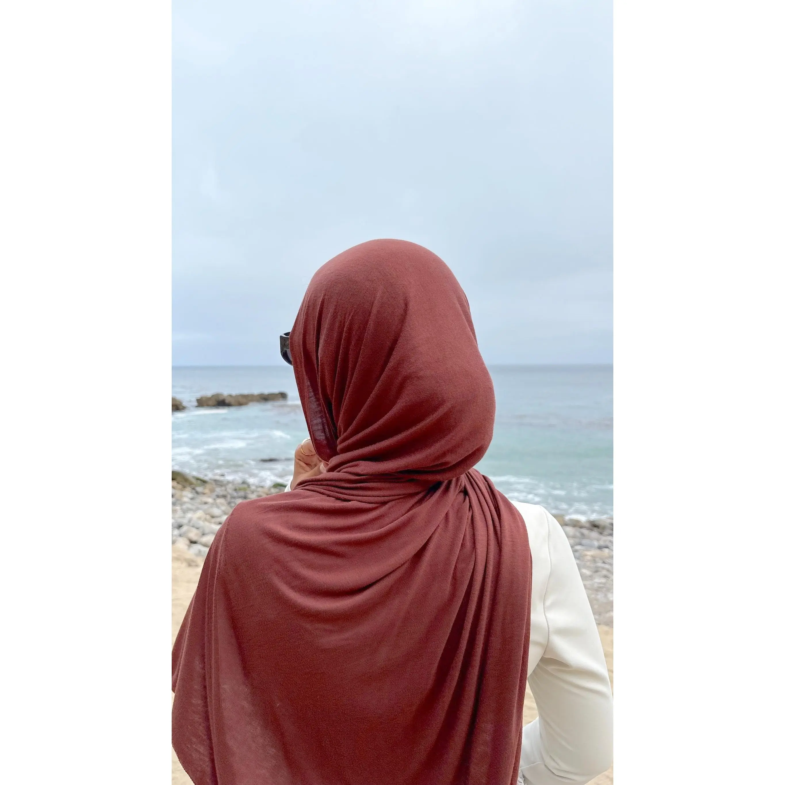 Luxury Jersey Hijab - Sandy Copper