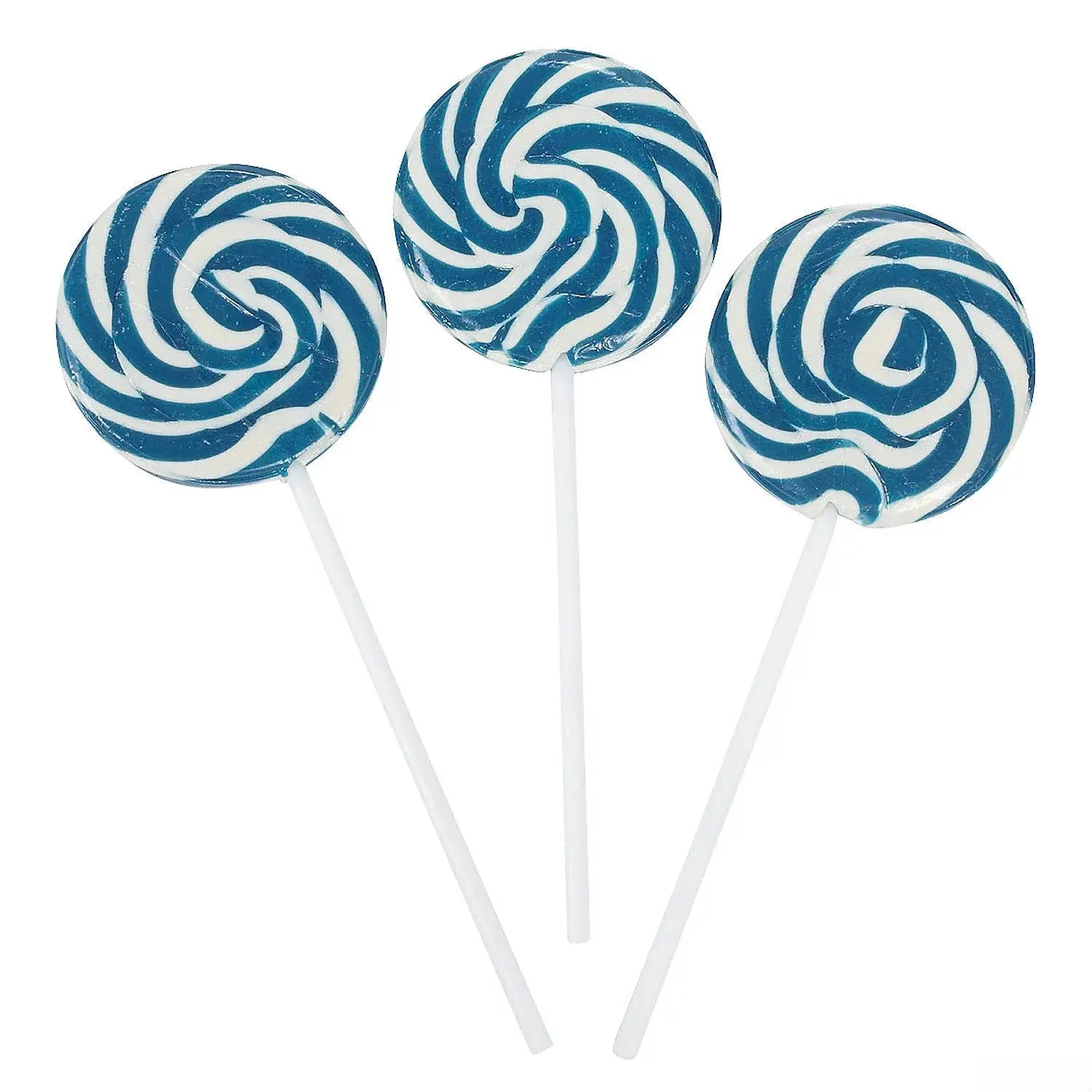 Blue Petite Swirl Lollipops - Blue Raspberry: 24-Piece Bag Blue Petite Swirl Lollipops - Blue Raspberry: 24-Piece Bag