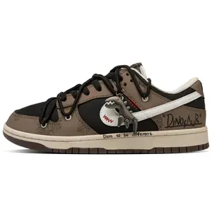 Nike Dunk Low-Top Sneakers for Men and Women with Cloud Dragon Design, Slip-Resistant and Durable Trending Shoes, House White Official Shoes to Get / Maison Mihara