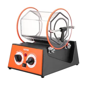 VEVOR Jewelry Polisher Tumbler 11lbs/5kg Capacity Mini Rotary Tumbler Machine with 0-60 Minutes Timer 5 Speeds for Surface Polishing Grinding Buffing Gemstones Jewels Coins