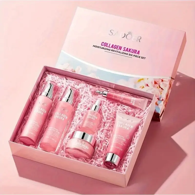 Cherry Blossom Collagen Skincare Set - Soft Skin Set, Smooth Glow Set, Deep Hydration & Plump Skin, Perfect Gift for Her
