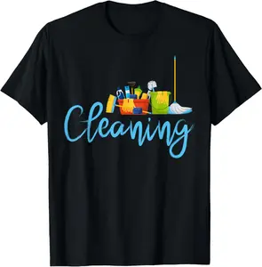 100% Cotton Funny Cleaning Lover Cleaning Lady Housekeeping Housekeeper T-Shirt