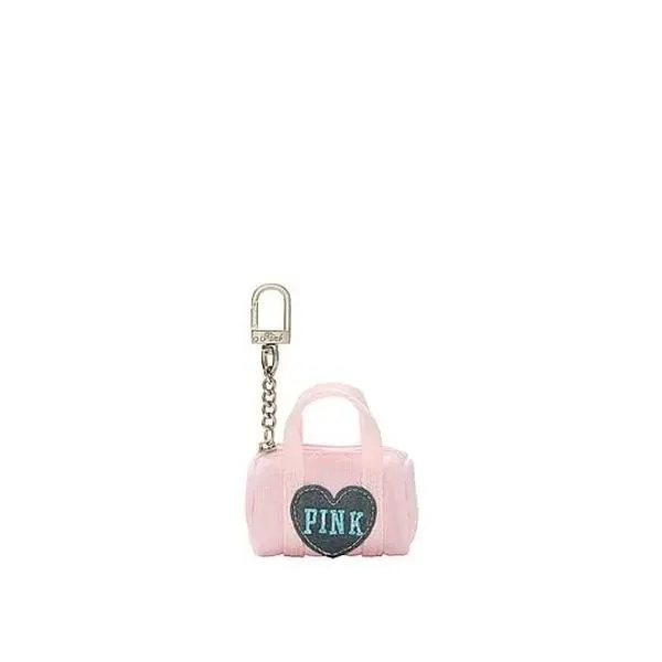 PINK Mini Duffle Keychain Charm