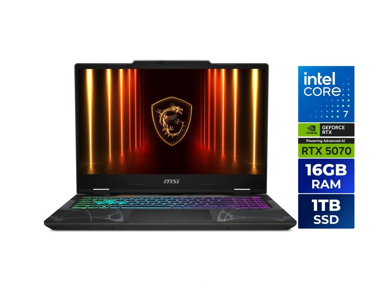 MSI Cyborg 15 - 15.6" GeForce RTX 5070 Laptop GPU - Intel Core 7 240H - 16GB Memory - 1TB SSD - 144 Hz IPS Display - Windows 11 Home - Gaming Laptops (Cyborg 15 B2RWGKG-409US)