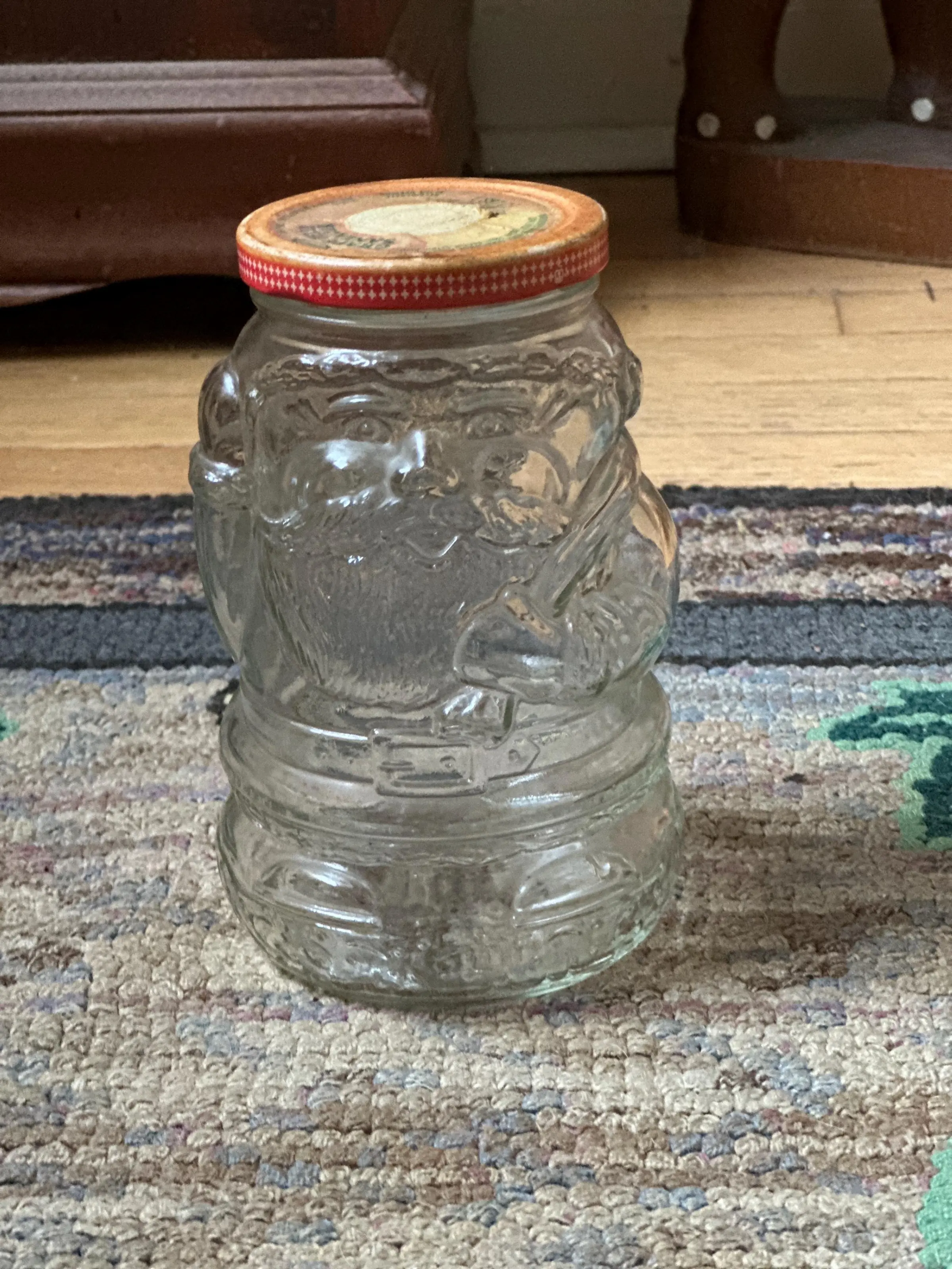 Vintage Kraft Jelly Santa Jar - Vintage Santa Jelly Jar - Vintage Kraft Santa Claus Jar - Clear Glass Santa Jar - Character Jelly Jars