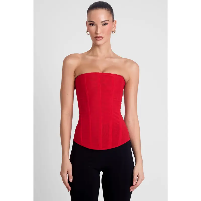 Mira Mesh Corset Dress - Red - TikTok Shop Mira Mesh Corset Dress - Red - TikTok Shop
