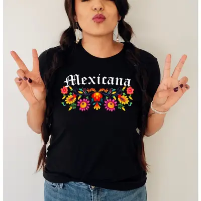 playeras mexican floral shirts