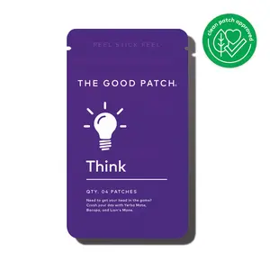 The Good Patch Think - Natural Hot Compress Green Heat Pad Heating Apparatus - 04 Patches with Yerba Mate Bacopa & Lion's Mane