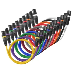 XLR Cable 3.3 Ft, 10 Pack, Shielded Balanced DMX Male To Female Microphone Cables, Gold-Plated 3-Pin XLR Mic Speaker Cords For Stage Lighting, Microphones, Amplifiers, Mixers, And Speaker Systems