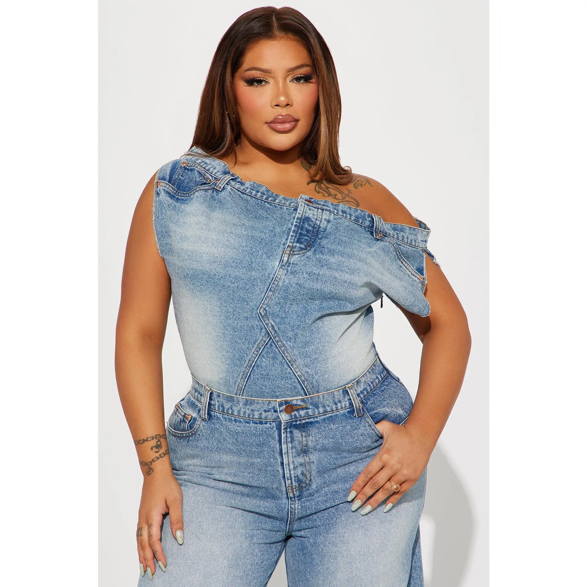 Dakota Denim Jumpsuit - Denim - TikTok Shop