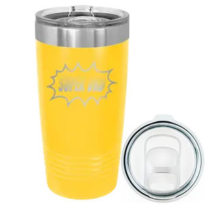 Personalized Super Dad 20 oz Tumbler - Yellow