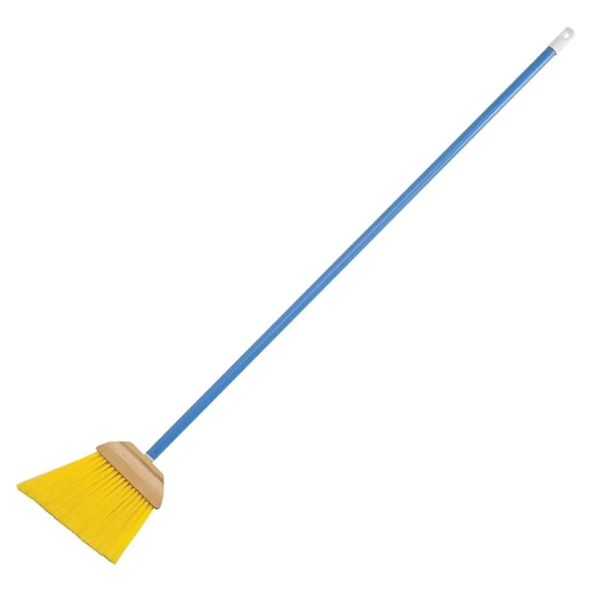 212 MAIN Lacquered Hardwood Block Broom Handle - Durable Wood, Long Metal Tilt-Angle Design, 6.43x2x1.06 in, Yellow Angular Tip, for Household & Corner Cleaning (NSN4588208)